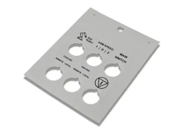 15180GY - 40X30MM.SIZE, PRECUT,SELF-ADHESIVE,GREY, RIGID PVC, LEGEMD MG-PTSA FOR MARKING PUSH BUTTON WITH 22,5MM.i HOLE - 1