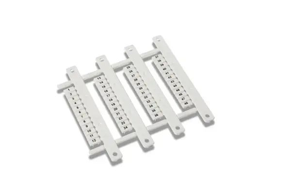 Cembre - 41340N - 5X10MM.SIZE, 5,2MM.PITCH, SINGLE STRIP,YELLOW,POLYCARBONATE HF TAG MG-CPM-04 FOR MARKING PHOENIX TERMINAL BLOCKS - 1