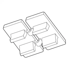 46391 - 4,2X6MM.SIZE, 5,6MM.PITCH, MODULAR FLEX.STRIP,WHITE,POLYCARBONATE HF TAG MG-CPM-12 FOR MARKING WAGO TOP JOB TERMINAL BLOCKS - 1