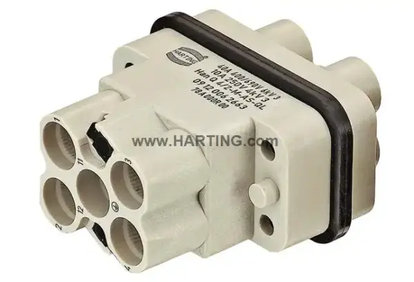 Harting - 09120062663 - Han Q 4/2 male insert with Quick Lock - 1