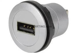 09454521905 - har-port USB 2.0 A-B coupler silver - 1