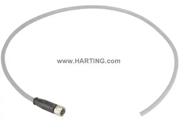 Harting - 21348100380100 - M8 Cable Assembly 3-poles st/- f/- 10,0m - 1