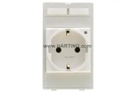 39500010001 - Plug socket module Germany w. LED (VDE) - 1