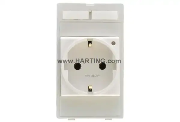 Harting - 39500010001 - Plug socket module Germany w. LED (VDE) - 1