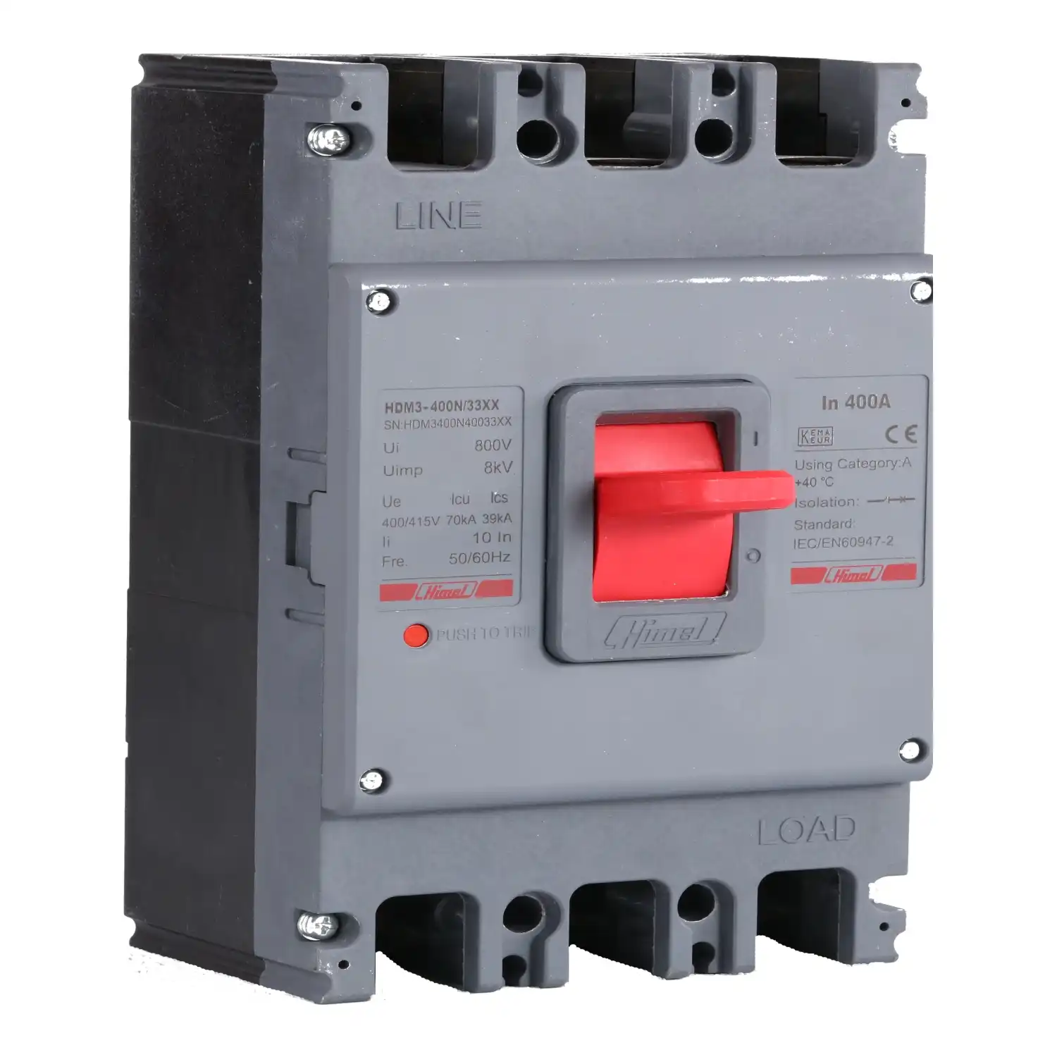 HDM3160N125B3XX - molded case circuit breaker HDM3 - 160N/4P - Mag-therm B 125A - 1