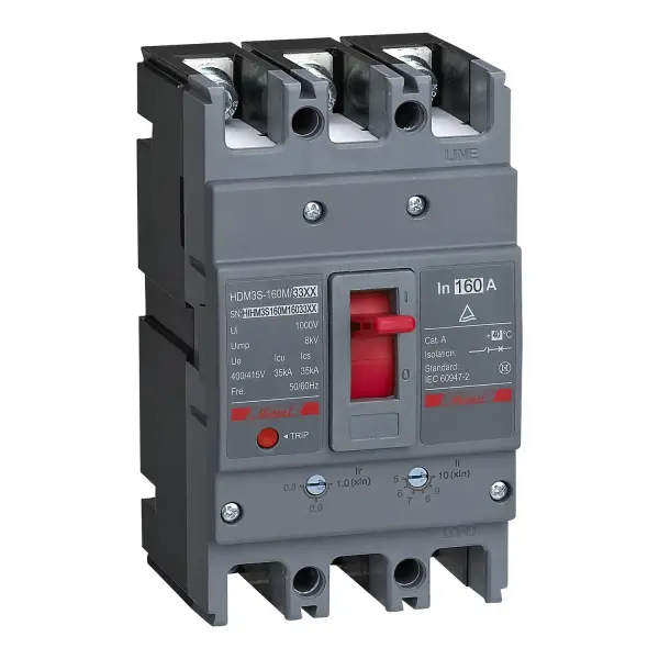 Himel - HDM3S160M08033XX - Molded case circuit breaker, HDM3S, 160M, 80A 3P, TM, adjustable, 40℃ - 1