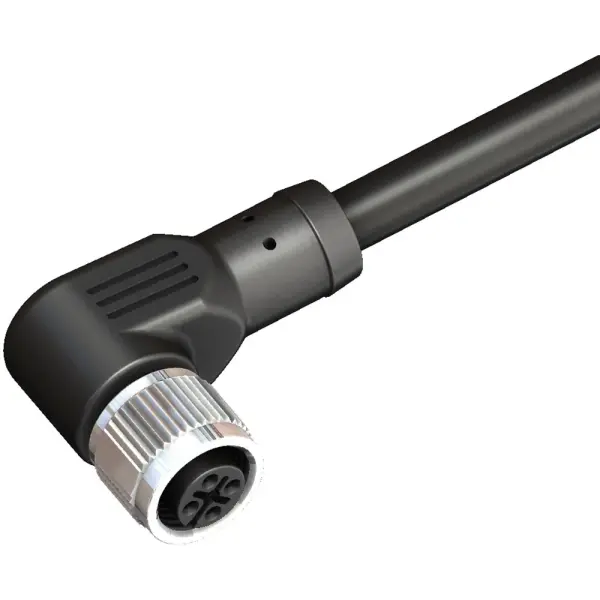 Katlax - CBF12-R55N0-05BPVC - 5 pin, dişi, M12, 5m, 90°açılı pvc kablo - 1