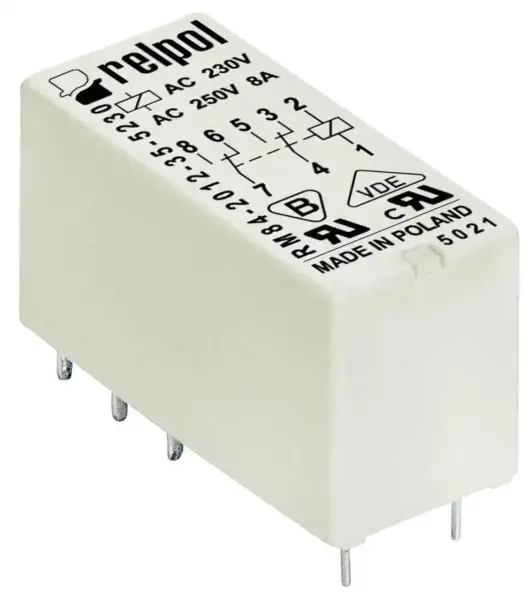 Relpol - RM84-2012-25-5230 - 2 Kutuplu Enversör Kontak, 8 A Termik Akım, PCB Tipi, 230V AC - 1