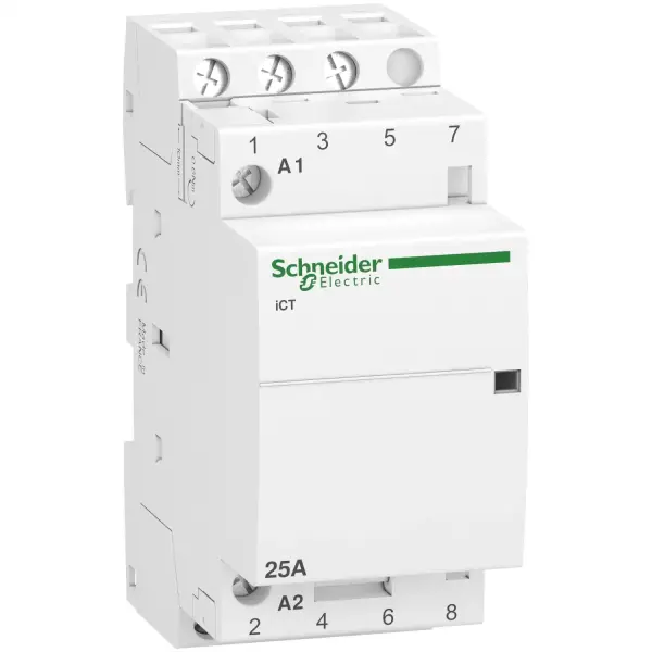 Schneider Electric - A9C20833 - kontaktör iCT - 3 kutup - 3 NA - 25 A - 220..240 V AC - 1