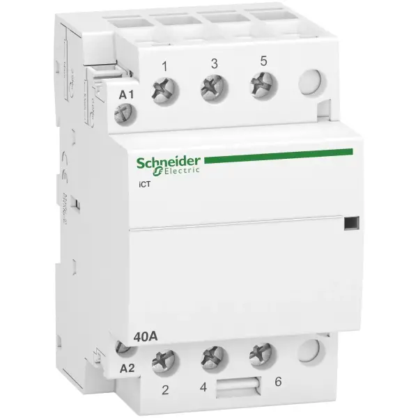 Schneider Electric - A9C20843 - kontaktör iCT - 3 kutup - 3 NA - 40 A - 220..240 V AC - 1