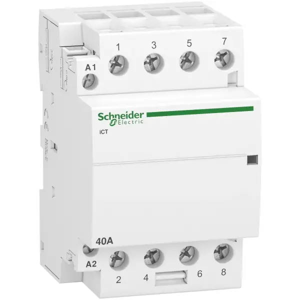 Schneider Electric - A9C20844 - kontaktör iCT - 4 kutup - 4 NA - 40 A - 220..240 V AC - 1