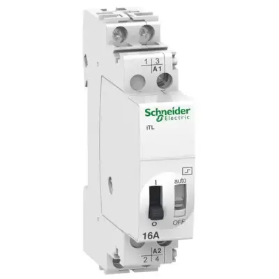Schneider Electric - A9C30112 - darbe rölesi iTL - 2P - 2 NO - 16A - bobin 12 VDC - 24 VAC 50/60Hz - 1