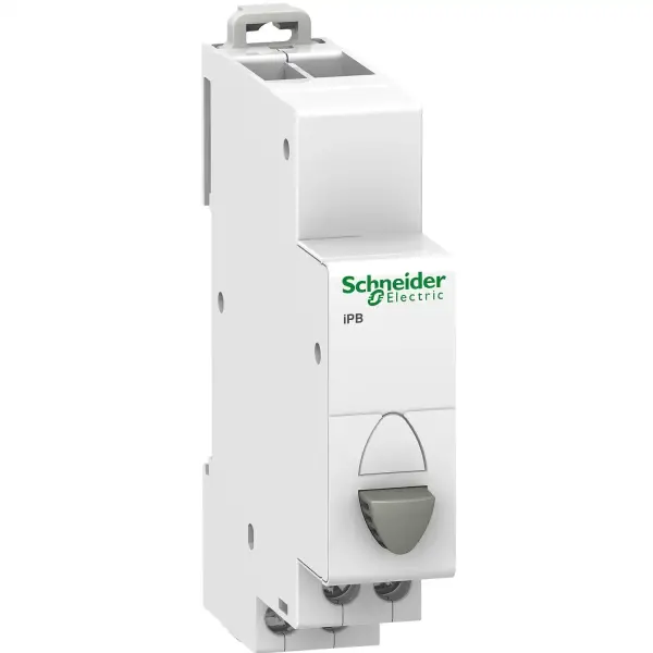 Schneider Electric - A9E18032 - Acti9 iPB 1NA gri tek basmalı düğme - 1