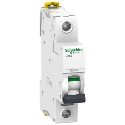 Schneider Electric - A9F74106 - Minyatür devre kesici, Acti9 iC60N, 1P, 6 A, C eğrisi, 6000 A (IEC 60898-1), 10 kA (IEC 60947-2) - 1