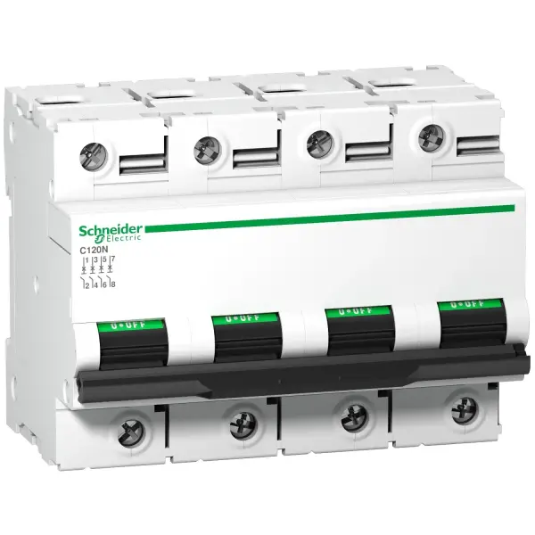 Schneider Electric - A9N18372 - C120N - devre kesici - 4P - 80A - C eğrisi - 1