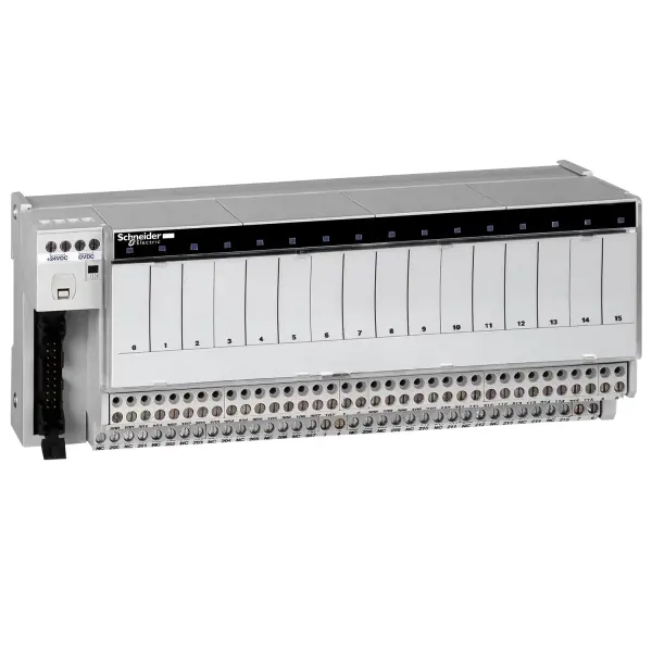 Schneider Electric - ABE7R16T210 - Soketli elektromekanik röleli alt taban ABE7 - 16 kanal - röle 10 mm - 1