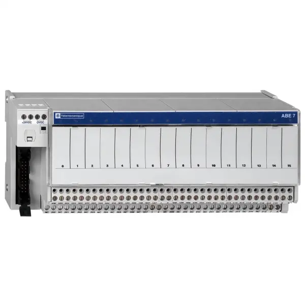 Schneider Electric - ABE7R16T370 - Soketli elektromekanik röleli alt taban ABE7 - 16 kanal - röle 12,5 mm - 1