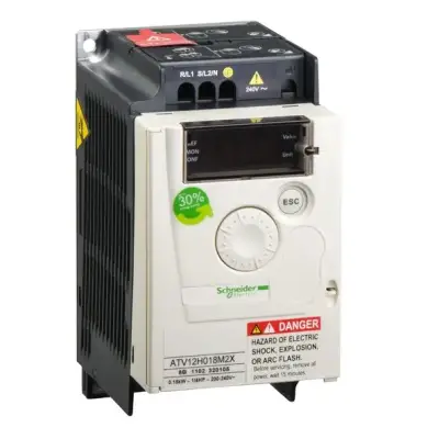 Schneider Electric - ATV12H018M2X - Değişken hızlı Sürücü, Altivar 12, 0.18kW, 0.25hp, 200..240V, 1 Faz, soğutucusuz - 1