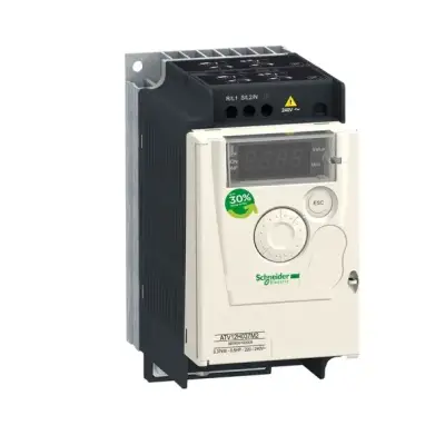 Schneider Electric - ATV12H037M2X - Değişken hızlı Sürücü, Altivar 12, 0.37kW, 0.55hp, 200..240V, 1 Faz, soğutma ünitesiz - 1