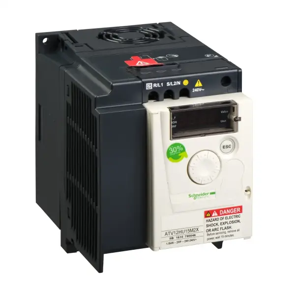 Schneider Electric - ATV12HU15M2X - Değişken Hızlı ​​Sürücü, Altivar 12, 1.5kW, 2hp, 200..240V, 1 Faz, soğutma ünitesiz - 1