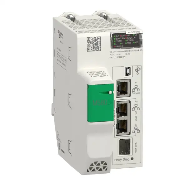 Schneider Electric - BMEH582040 - Yedek işlemci, Modicon M580, 8MB, 61 Ethernet cihazı, 8 yerel Kabinet ve 8 Uzak I/O Kabineti - 1