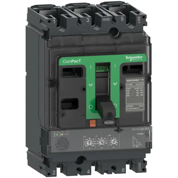 Schneider Electric - C10F32D100 - ComPacT Şalter NSX100F 36kA AC 3P3D 100A 2.2 - 1