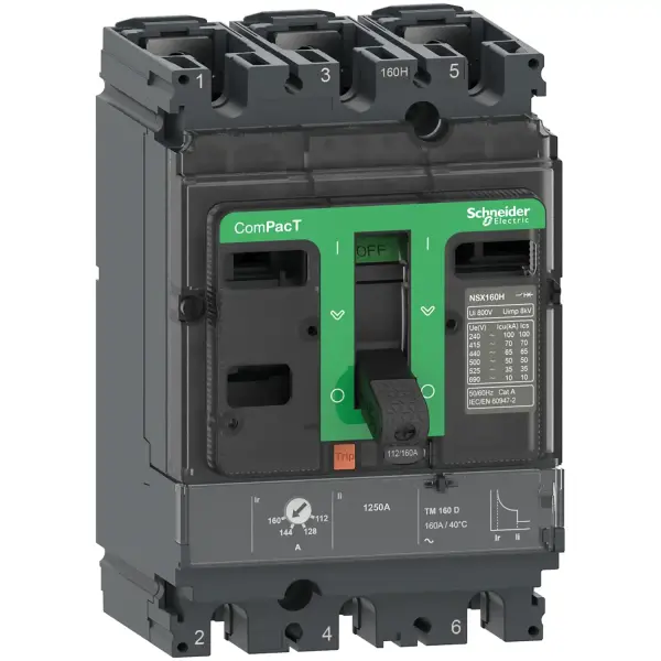 Schneider Electric - C10F3TM025 - ComPacT Şalter NSX100F 36kA AC 3P3D 25A TMD - 1