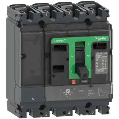 Schneider Electric - C16H6TM160 - ComPacT Şalter NSX160H 70kA AC 4P3D 160A TMD - 1