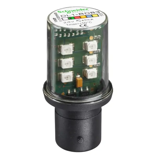 Schneider Electric - DL1BDB3 - YEŞİL LED BA15D 24VAC/DC - 1