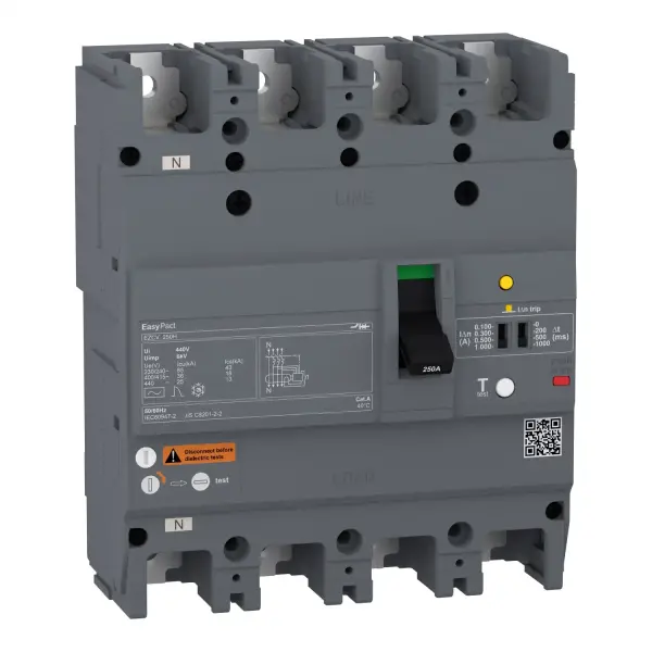 Schneider Electric - EZCV250H4063 - devre kesici Easypact EZCV250H - TMD - 63 A - 4 kutup 3d - 1