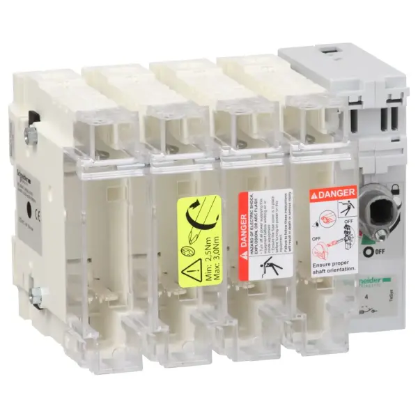 Schneider Electric - GS2J4 - TeSys GS - switch-disconnector-fuse - 4 P - 100A - NFC 22 x 58 mm - 1