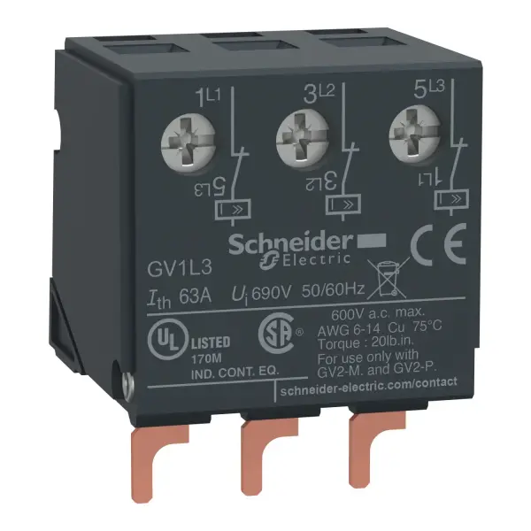 Schneider Electric - GV1L3 - TeSys GV2 - sınırlayıcılar - devre kesicide - 1