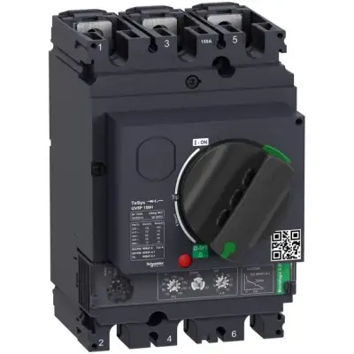 Schneider Electric - GV5P150H - Motor devre kesici, TeSys GV5, 3P, 150A, Icu 70kA, termal manyetik - 1