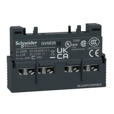 Schneider Electric - GVAE20 - TeSys GV2 ve GV3 - yardımcı kontak - 2 NA - 1