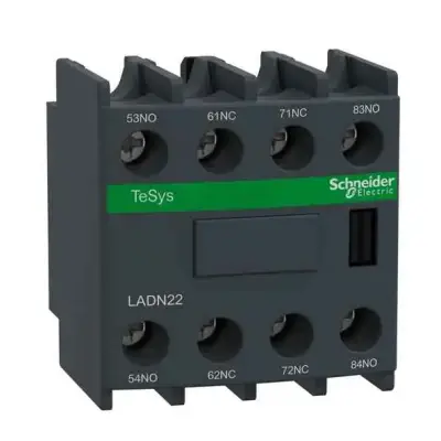 Schneider Electric - LADN22 - TeSys D - yardımcı kontak bloğu - 2 NA + 2 NK - vida kelepçesi terminalleri - 1