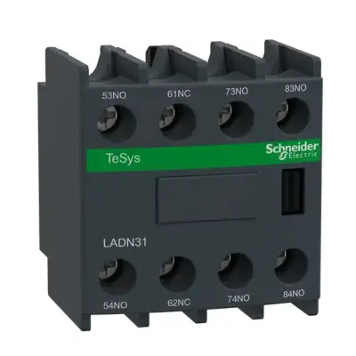 Schneider Electric - LADN31 - TeSys D - yardımcı kontak bloğu - 3 NA + 1 NK - vida kelepçesi terminalleri - 1