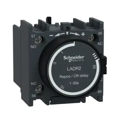 Schneider Electric - LADR2 - TeSys D - zaman geckm yard kontk bloğu - 1NA + 1NK - vida kelepçesi terminalleri - 1