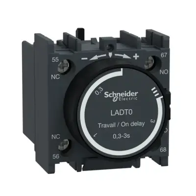 Schneider Electric - LADT0 - TeSys D - zaman geckm yard kontk bloğu - 1NA + 1NK - vida kelepçesi terminalleri - 1