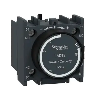 Schneider Electric - LADT2 - TeSys D - zaman geckm yard kontk bloğu - 1NA + 1NK - vida kelepçesi terminalleri - 1