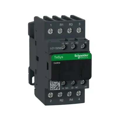 Schneider Electric - LC1D258M7 - TeSys D kontaktör - 4P(2 NA + 2 NK) - AC-1 - <= 440 V 40 A - 220 V AC bobin - 1