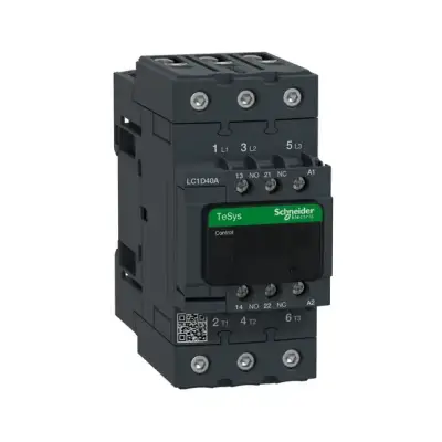 Schneider Electric - LC1D40AM7 - TeSys D kontaktör - 3P(3 NA) - AC-3 - <= 440 V 40 A - 220 V AC 50/60 Hz bobin - 1