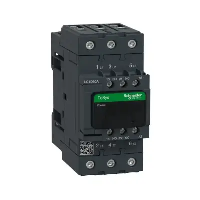 Schneider Electric - LC1D50AM7 - TeSys D kontaktör - 3P(3 NA) - AC-3 - <= 440 V 50 A - 220 V AC 50/60 Hz bobin - 1
