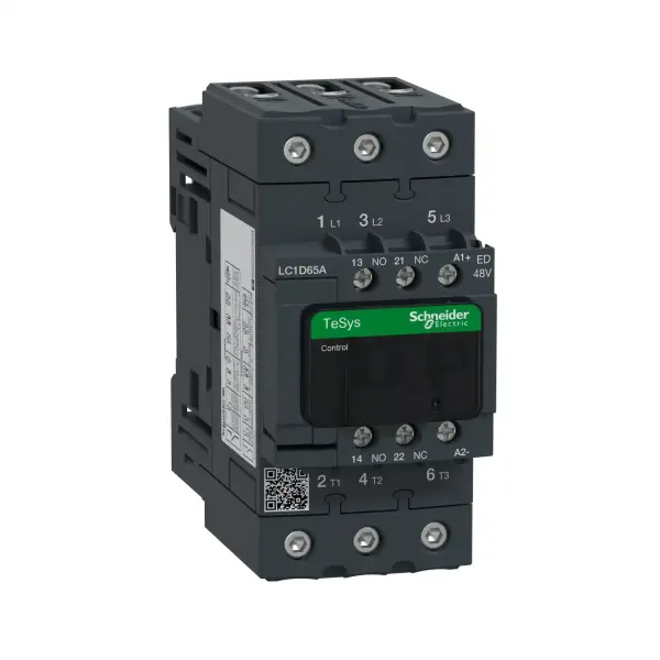 Schneider Electric - LC1D65AED - TeSys D kontaktör - 3P(3 NA) - AC - 3 - <= 440 V 65 A - 48 V DC standart bobin - 1