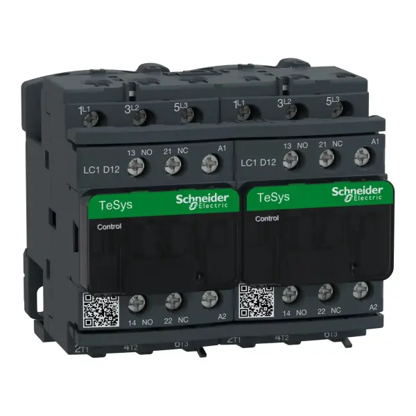 Schneider Electric - LC2D12F7 - TeSys D dönüşlü kontaktör - 3P(3 NA) - AC - 3 - <= 440 V 12 A - 110 V AC bobin - 1