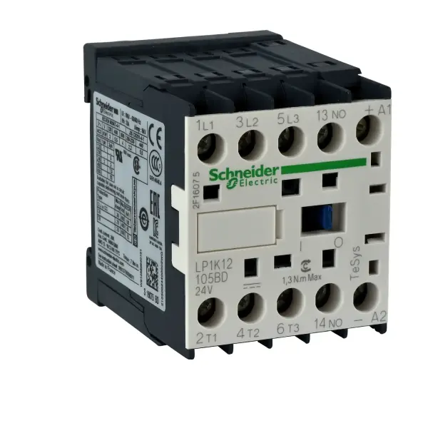 Schneider Electric - LP1K090085BD - TeSys K kontaktör - 4P(2 NA + 2 NK) - AC-1 - <= 440 V 20 A - 24 V DC bobin - 1