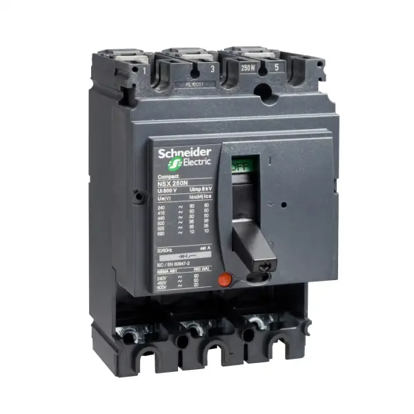 Schneider Electric - LV431404 - devre kesici Compact NSX250H - 250 A - 3 kutup - açma birimi olmadan - 1