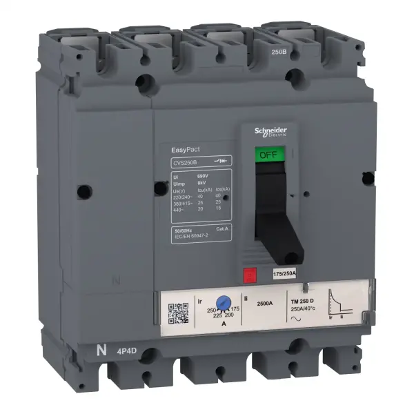 Schneider Electric - LV510310 - Easypact CVS - CVS100B TM16D devre kesici - 4P/3d - 1