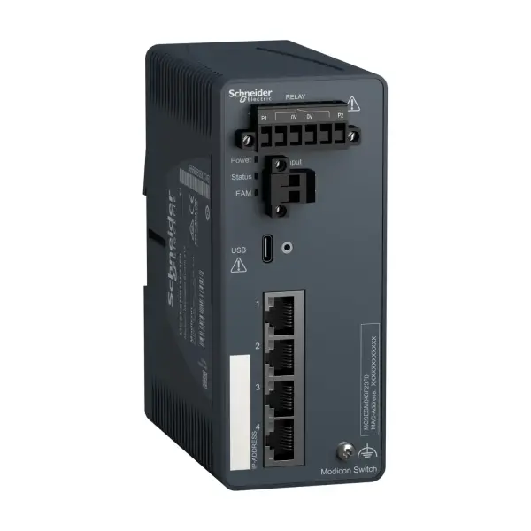 Schneider Electric - MCSESM043F23F0 - Modicon Yönetim Switch - Bakır için 4 port - 1