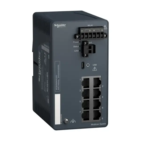 Schneider Electric - MCSESM083F23F0 - Modicon Yönetim Switch - Bakır için 8 port - 1