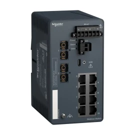 MCSESM103F2CU0 - Modicon Yönetim Switch - Bakır için 8 port + fiber optik çok modlu için 2 port - 1